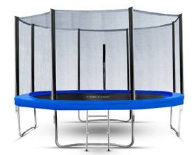 Trampolina 12FT 374CM Corciano z siatką zewnętrzną i drabinką