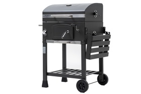 Grill ogrodowy węglowy ruszt żeliwny wózek Carbo - Angus PREMIUM