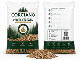 Pellet drzewny Corciano Opał zimowy Paleta 750kg Z drzew Iglastych