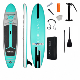 Deska SUP 320x76cm do pływania Corciano pompowana zestaw akcesoria TURKUSOWA