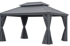 Pawilon Ogrodowy PREMIUM 3.65 x 4.85m Wiata ogrodowa Corciano Stalowy dach