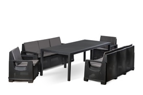 Zestaw Mebli Ogrodowych NAPOLI MIDI 8 Antracyt