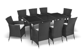 Zestaw 8 Krzeseł  Ogrodowych Rattanowych Bahama BEZ PODUSZEK