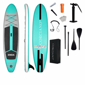 Deska SUP 320x76cm do pływania Corciano pompowana zestaw akcesoria TURKUSOWA
