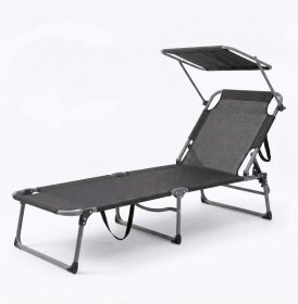 Leżak ogrodowy Osaka składany z daszkiem