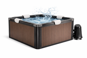 Jacuzzi Panelowe Całoroczne  Basen Ogrodowy Spa Corciano Kwadratowe 159 x 159 x 70 cm