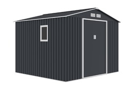 Domek Narzędziowy Ogrodowy Garaż Metalowy 276X189X213CM