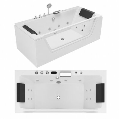 Wanna Łazienkowa Cannes z Hydromasażem  170 x 80 cm wolnostojąca Akrylowa Jacuzzi