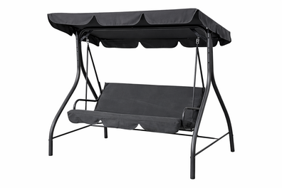 Huśtawka ogrodowa 3 osobowa Tokio Antracytowa Ławka Bujana 