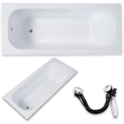 Wanna  Prostokątna biała Sara AKRYLOWA PRAWA/LEWA 170 x 70  Syfon Automat