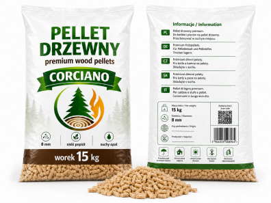 Pellet drzewny Corciano Opał zimowy Paleta 750kg