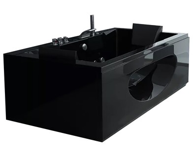 Wanna z hydromasażem TEKSAS 170 x 80cm CZARNA POŁYSK Wanna z hydromasażem TEKSAS 170 x 80cm CZARNA POŁYSK