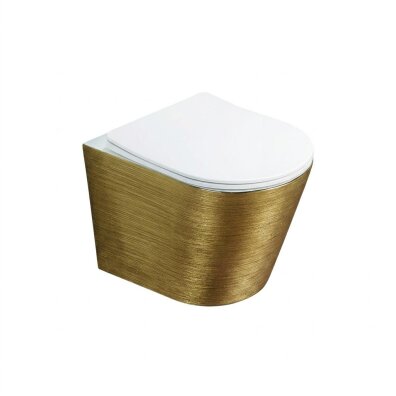 Miska WC wisząca Corciano Optimo Classic Złoto-Biała 49x37x36 cm