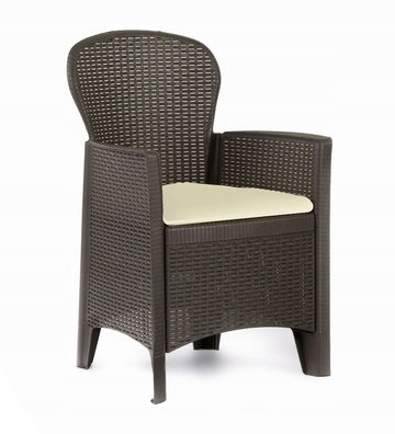 Fotel Folia Moka Rattan Efekt Beżowe Poduszki EAN 8009271090156 Fotel Folia Moka Rattan Efekt Beżowe Poduszki EAN 8009271090156