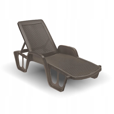 Leżak Ogrodowy Pool Kawowy Technorattan EUROHIT Garden EAN 8009271910119 Leżak Ogrodowy Pool Kawowy Technorattan EUROHIT Garden EAN 8009271910119