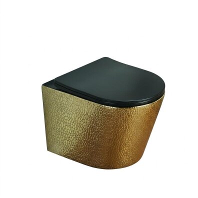 Miska WC wisząca Corciano Optimo Pro Gold Złota Struktura / Matowy Czarny 49x37x36 cm
