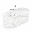 Wanny wolnostojące - Wanna Łazienkowa Ferrara z Hydromasażem  170 x 80 cm wolnostojąca Akrylowa Jacuzzi (9)