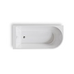 Wanny wolnostojące - Wanna wolnostojąca przyścienna NAROŻNA PORTO LEWA 180 x 80 x 58 cm biała system przelewowy boczny (13)
