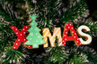 Boże Narodzenie - Drewniany napis świąteczny XMAS ozdoba dekoracja (2)