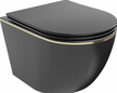 Miski WC - Corciano Maya RIMLESS MISKA WC DESKA WOLNOOPADAJĄCA DUROPLAST SLIM CZARNA (1)