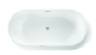 Wanny wolnostojące - Wanna wolnostojąca biała akrylowa 170 x 80 cm system przelewowy owalna Comfort (7)