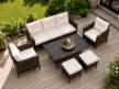 Meble ogrodowe - Zestaw Mebli ogrodowych Costa Corciano Sofa 3 osobowa 2 fotele i stolik komplet mebli (4)