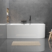 Wanny wolnostojące - Wanna wolnostojąca przyścienna NAROŻNA PORTO LEWA 180 x 80 x 58 cm biała system przelewowy boczny (6)