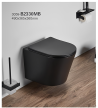 Akcesoria łazienkowe - Miska WC wisząca Corciano AeroLux Czarny Matowy 49 cm (2)