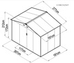 Domki / Garaże - Domek Narzędziowy Ogrodowy Garaż Metalowy 277X191X212CM (2)
