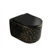 Miski WC - Miska WC Wisząca Corciano Nexa Midnight Gold Czarno-Złota Mozaika 52x37x30 cm (1)