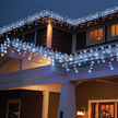 Boże Narodzenie - Sople 300 LED programator 8 funkcji zimny biały (2)