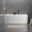 Wanny wolnostojące - Wanna wolnostojąca przyścienna NAROŻNA PORTO LEWA 170 x 80 x 58 cm biała system przelewowy boczny (6)