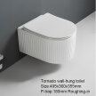 Akcesoria łazienkowe - Miska WC Wisząca Corciano Tornado PLUS Błyszcząca Biel 50x36x36 cm (2)