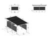 Domki / Garaże - Wiata samochodowa Komplet z Blachami Bocznymi garaż Carport 549 x 287 x 238 cm  (4)