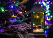 Boże Narodzenie - Latarnia z choinką i śniegiem LED (3)