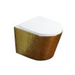 Akcesoria łazienkowe - Misja WC podwieszana Corciano Optimo Pro Gold Złoto-Biała 49 cm (1)