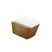 Akcesoria łazienkowe - Miska WC wisząca Corciano Elegance Line Luxe Gold Złoto-Biała Strukturalna 52x35x35 cm (1)