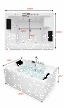 Wanny wolnostojące -  Wanna Łazienkowa z Hydromasażem  Mentona 180 x 120 cm wolnostojąca Akrylowa LED Jacuzzi SPA kompletna (7)