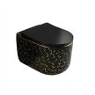 Akcesoria łazienkowe - Miska WC Wisząca Corciano Nexa Midnight Gold Czarno-Złota Mozaika 52x37x30 cm (1)