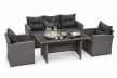 Meble ogrodowe - Zestaw Mebli ogrodowych Big Sofa Corciano Sofa 3 osobowa 2 fotele i stolik komplet mebli (1)