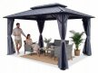 Pawilony ogrodowe - Pawilon Ogrodowy Borneo II 3 x 4.25m Wiata ogrodowa Corciano Stalowy dach (12)