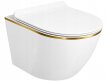 Miski WC - Miska WC Wisząca Corciano Nexa Base Gold Bialy połysk 49x37 cm (4)