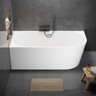 Wanny wolnostojące - Wanna wolnostojąca przyścienna NAROŻNA PULA LEWA 170 x 75 x 58 cm biała system przelewowy centralny (5) Wanny wolnostojące - Wanna wolnostojąca przyścienna NAROŻNA PULA LEWA 170 x 75 x 58 cm biała system przelewowy centralny (5)