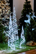 Boże Narodzenie - Dekoracja Stożek 30 LED 60 cm do użytku wewnętrznego i zewnętrznego zimny biały  (4)