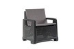 Zestawy ogrodowe - Zestaw Mebli Ogrodowych NAPOLI MINI 6 Rattan Antracyt (4)