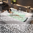 Wanny wolnostojące -  Wanna Łazienkowa z Hydromasażem  Mentona 180 x 120 cm wolnostojąca Akrylowa LED Jacuzzi SPA kompletna (2)