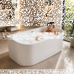Wanny wolnostojące - Wanna Łazienkowa Doris z Hydromasażem  170 x 80 cm wolnostojąca Akrylowa LED Jacuzzi (8)