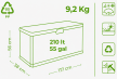 Skrzynie - Skrzynia ogrodowa Omega 117x38x56 210L grafit  (3)