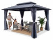 Pawilony ogrodowe - Pawilon Ogrodowy Borneo II 3 x 4.25m Wiata ogrodowa Corciano Stalowy dach (5)