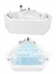 Wanny wolnostojące - Wanna Łazienkowa RIMINI z Hydromasażem  150 x 150 cm wolnostojąca Akrylowa Jacuzzi Narożna (1)